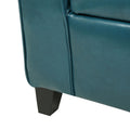 Hayes Armed Storage Bench Teal Pu