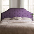 Queen&Full Sized Headboard Queen Light Purple Fabric