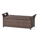 Wing Pe Storage Bench Brown Multi Rattan