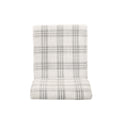 Dining Chair Grey Plaid Fabric