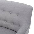 Club Chair Light Grey Fabric