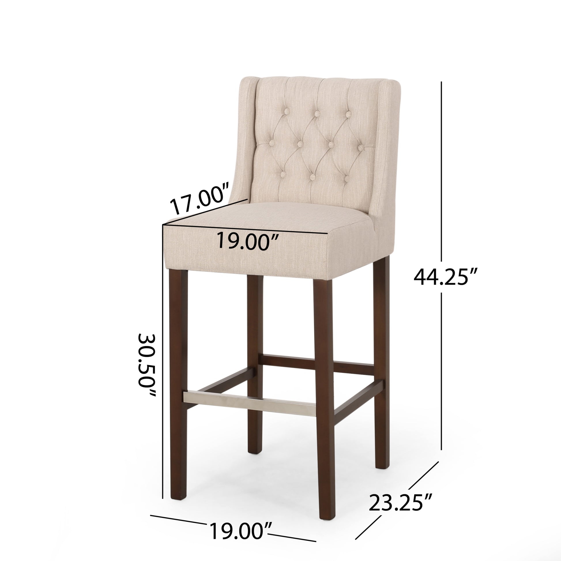 Barstool Beige Fabric