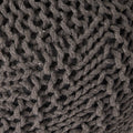 Hazel Knitted Pet Yarn 20 X 20 Round Pouf Dark Grey Pet
