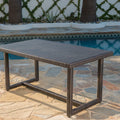 Santa Rosa Dining Table Brown Multi Rattan