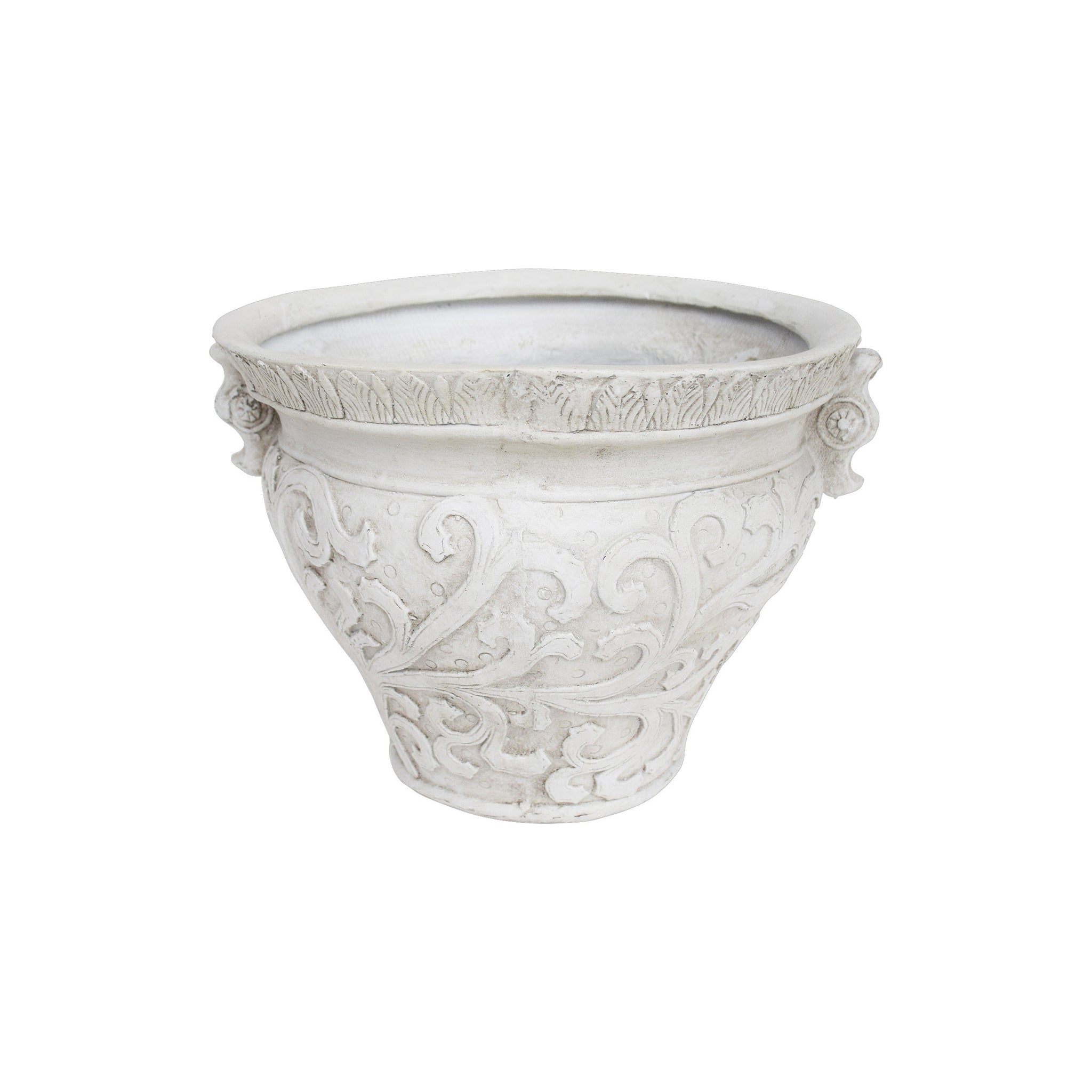 Largo Planter Antique White Magnesium Oxide