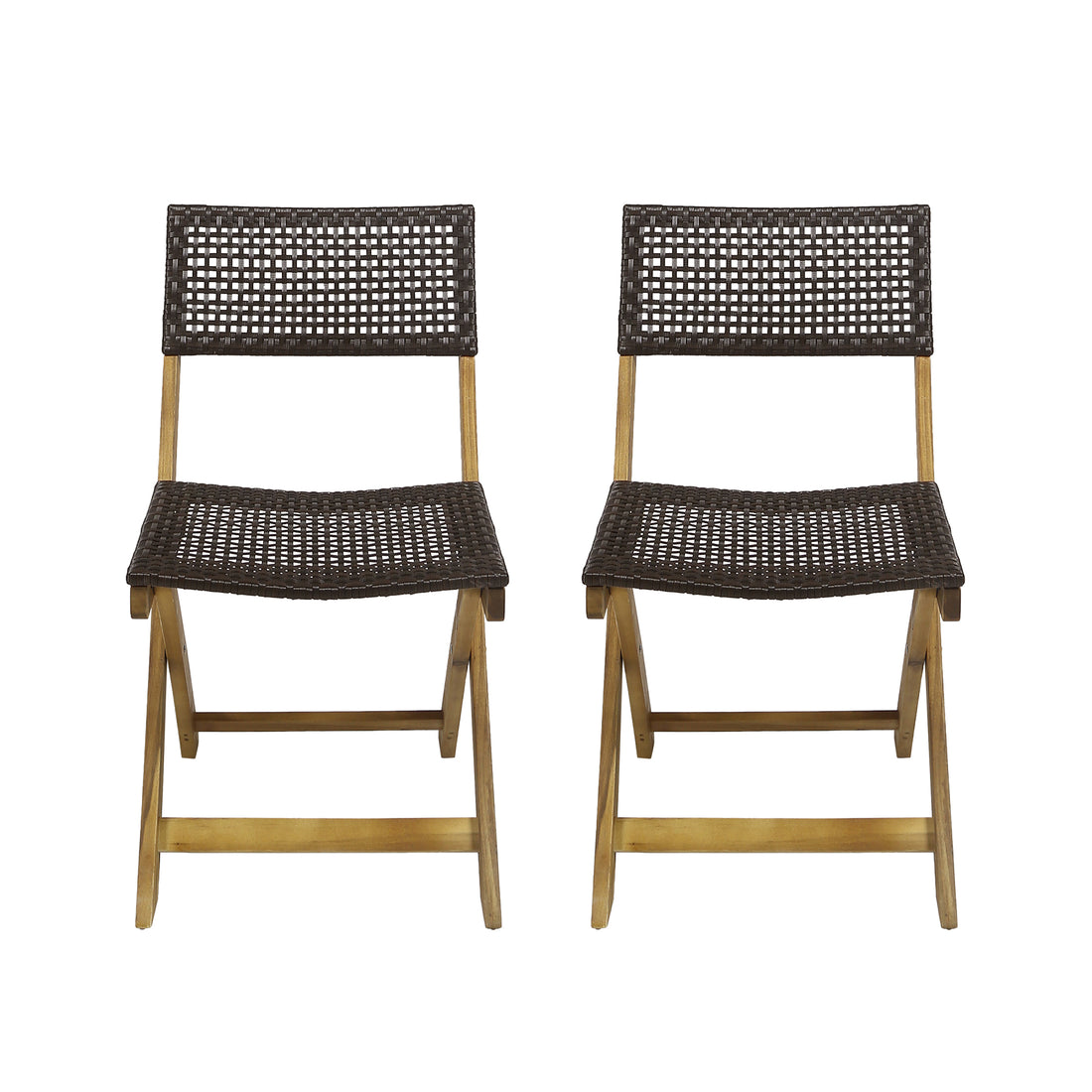 Hillside Bistro Chair,Set Of 2 Brown Wood