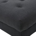 Madrid Kd Tufted Ottoman Dark Gray Fabric