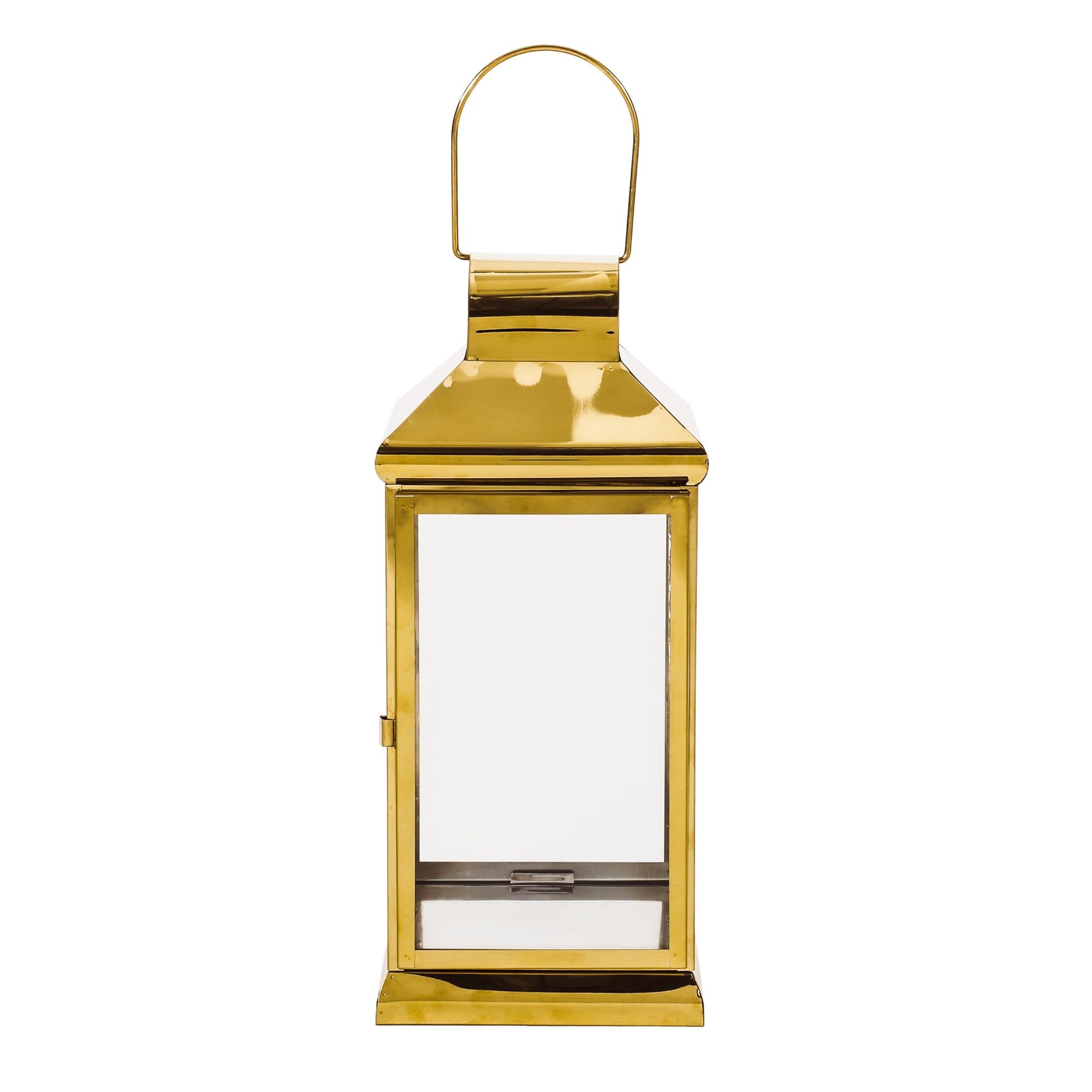 Walter 16"H Stainless Steel Lantern Gold Stainless Steel