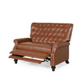 Oversizefaux Leather Recliner Light Brown Light Brown Pu