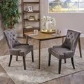 Cheney Dining Chair Kd Mp2 Set Of 2 Slate Microfiber