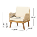 Annisa Chat Set Seat&Coffee Table&2 Club Chairs Teak Acacia Wood