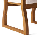 Della Wood Kd Armchair Cream Acacia Wood
