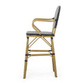 Barstool Black Wicker