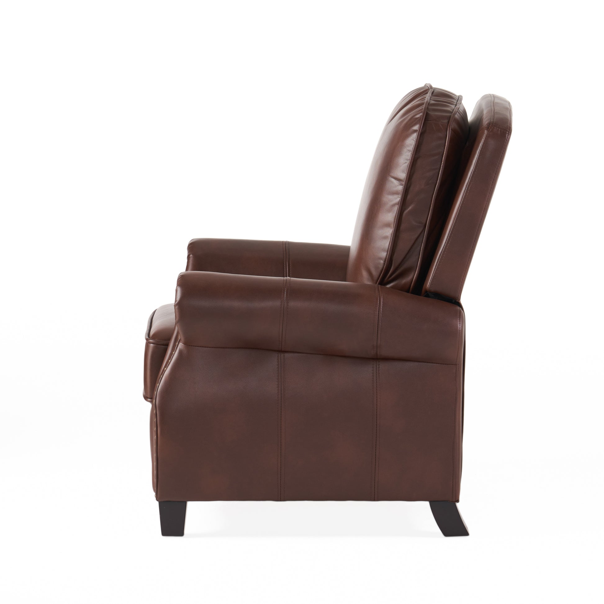 Push Rack Recliner Brown Pu