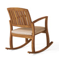 Selma Rocking Chair With Cushion Natural Cream Wood