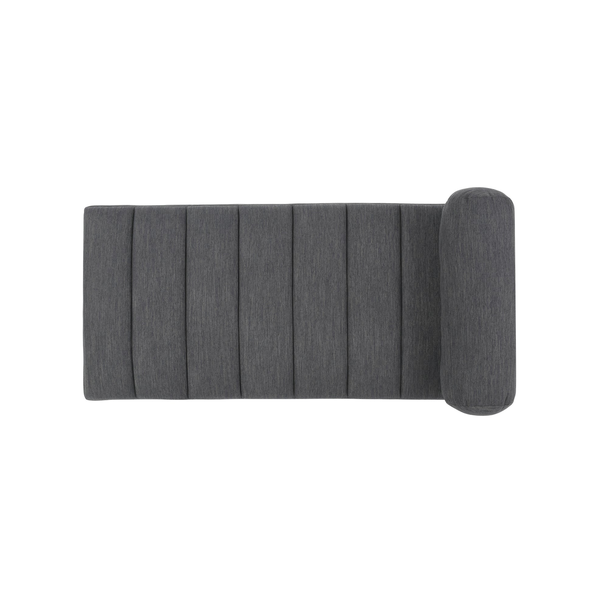 Chaise Lounge Charcoal Fabric