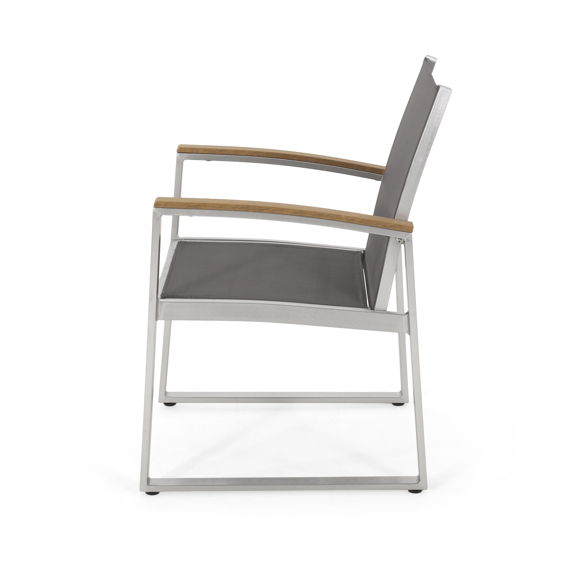 Glasgow Dining Chair Grey Aluminum