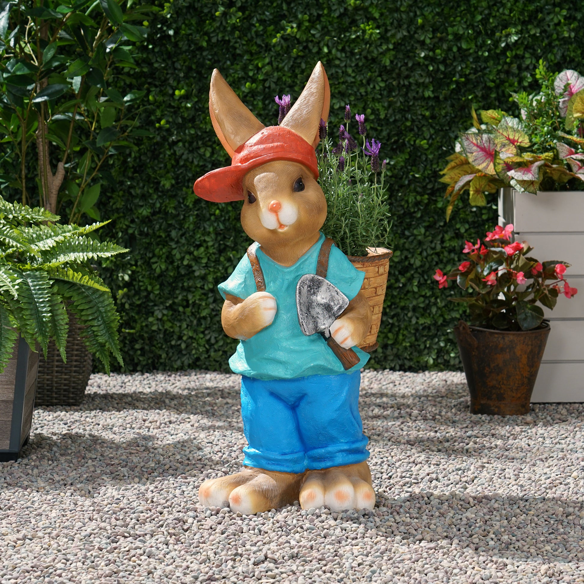 Mgo Rabbit Planter Blue Brown Magnesium Oxide