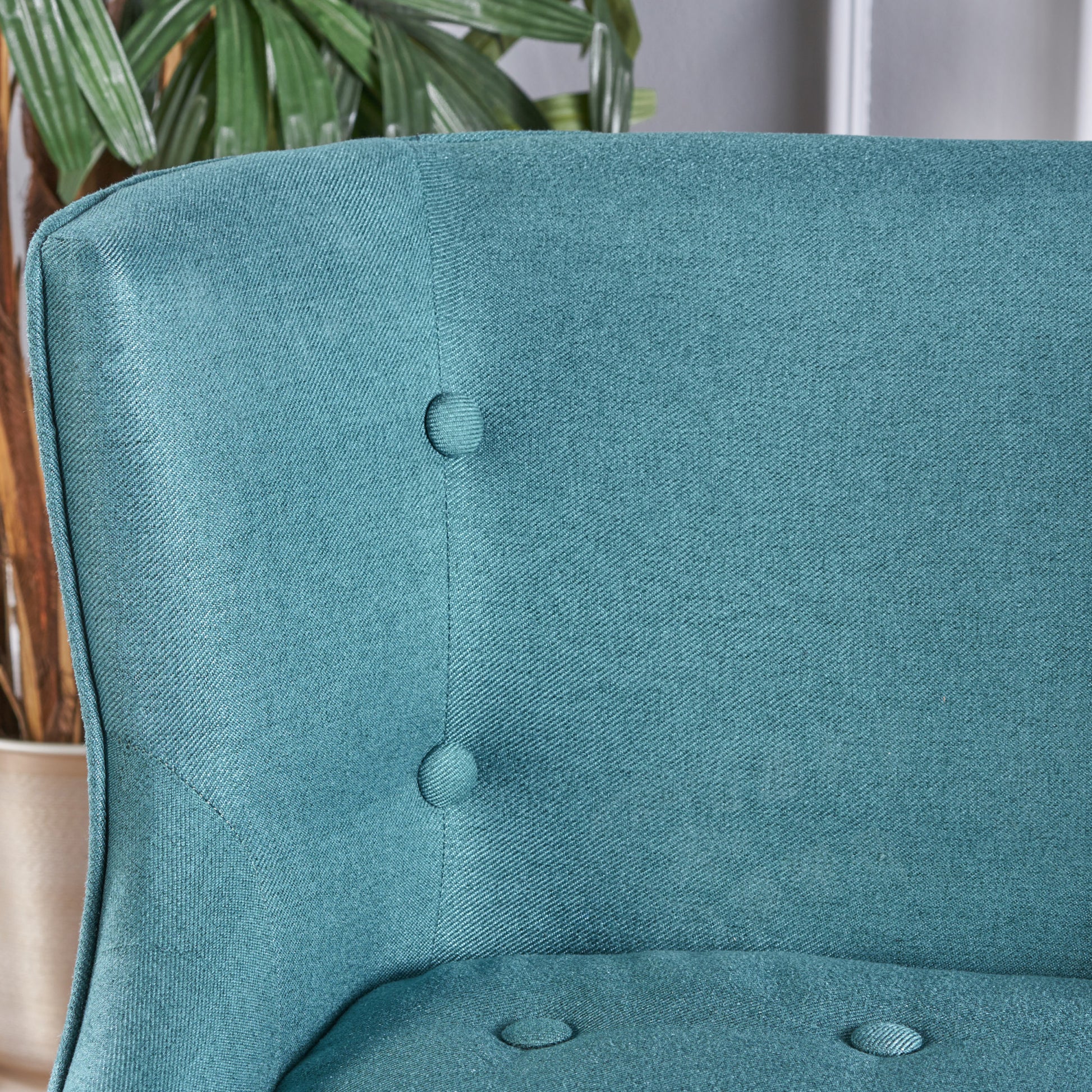 Fabric Occaisional Chair, Dark Teal Teal Fabric