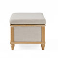 Osgood Storage Ottoman White Fabric