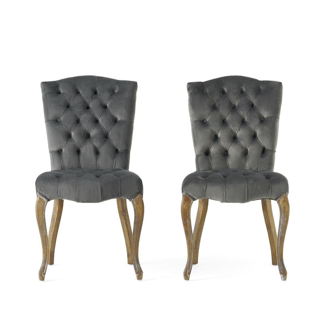 Dining Chair Mp2 Set Of 2 Charcoal Velvet