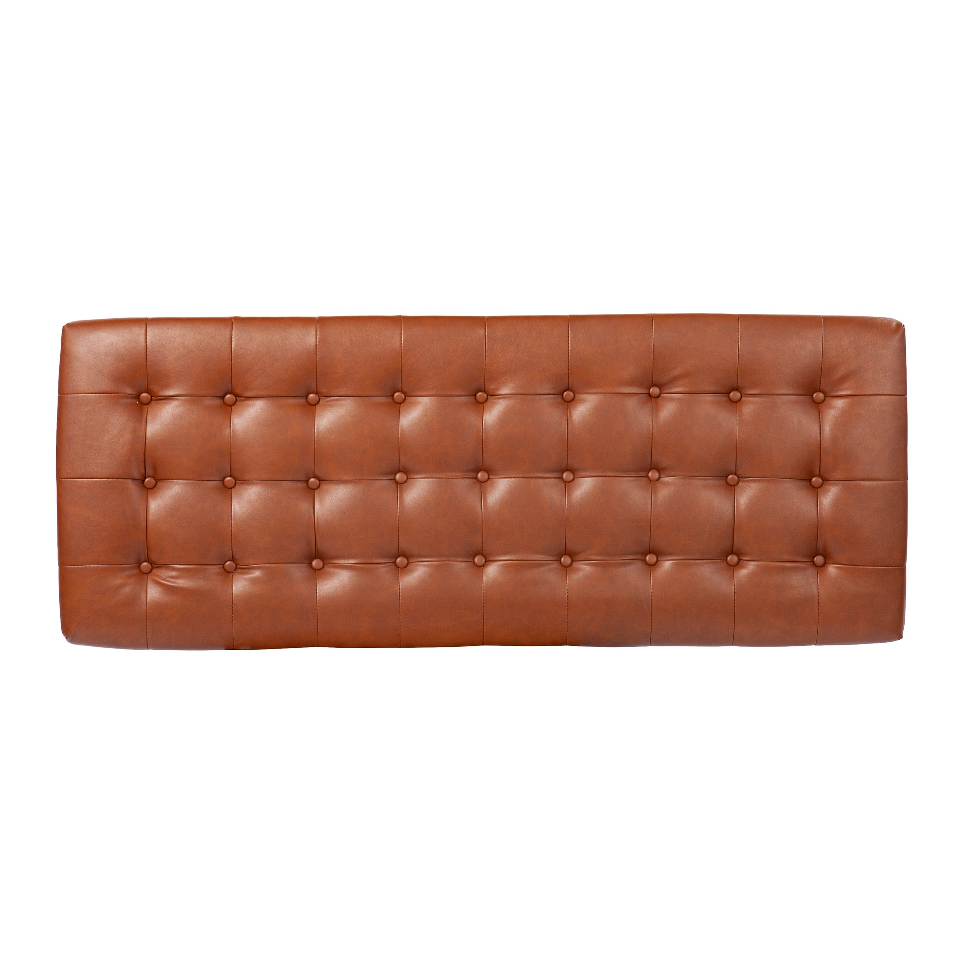 Ciarin Upholstered Hallway Bench Brown Brown Leather