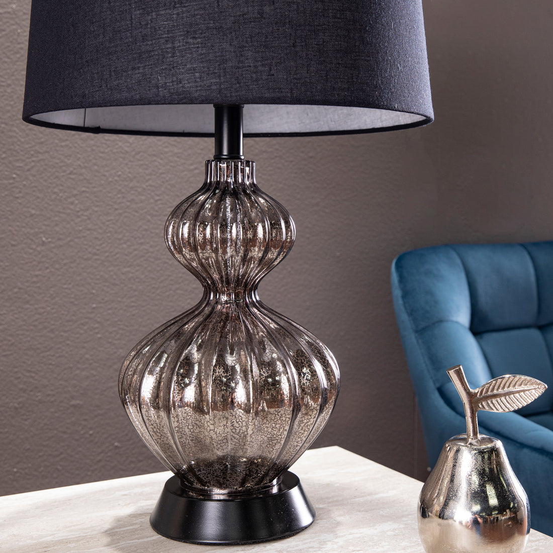 Lyratta Table Lamp Black Glass