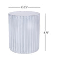 End Table Light Blue Magnesium Oxide