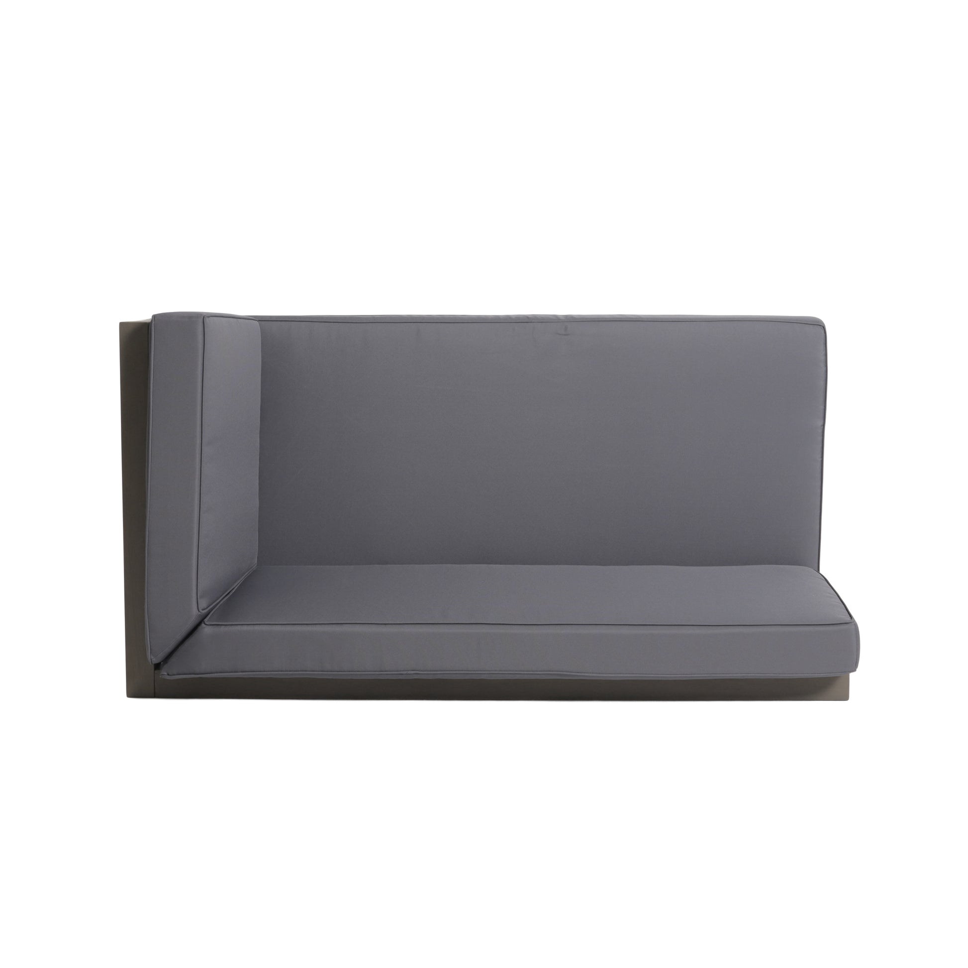 Brava X Back Right Corner Bench, Dark Grey Dark Grey Acacia Wood