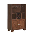 Monita Wine Cabinet Walnut Rubber Wood