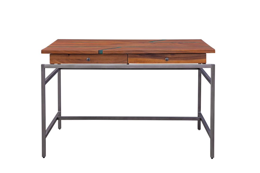 Tamra Desk With Drawers Brown Brown Wood