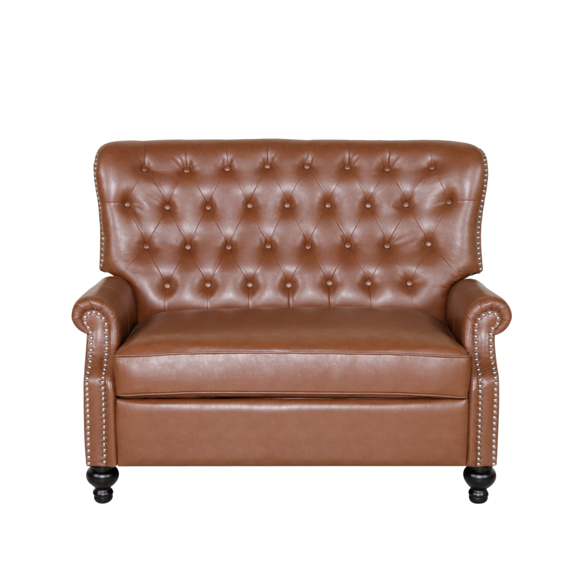 Oversizefaux Leather Recliner Light Brown Light Brown Pu