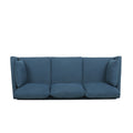 3 Seater Sofa Navy Blue Fabric