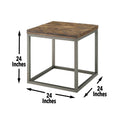 Lorenza 3 Piece Table Set Brown Brown Iron