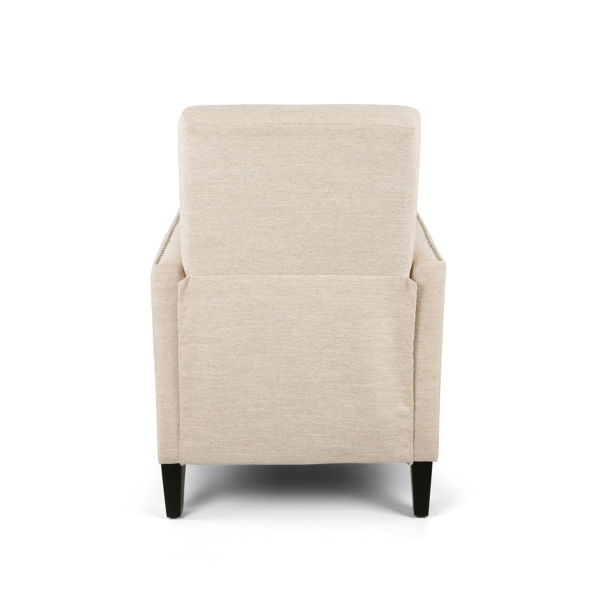 Push Back Recliner Beige Fabric