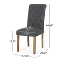 Dining Chair Mp2 Set Of 2 Charcoal Fabric