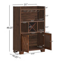 Monita Wine Cabinet Walnut Rubber Wood