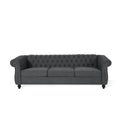 Sofa 3 Seater Charcoal Fabric 3 Seat