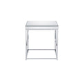 Evelyn Mirror Top End Table Silver Silver Iron