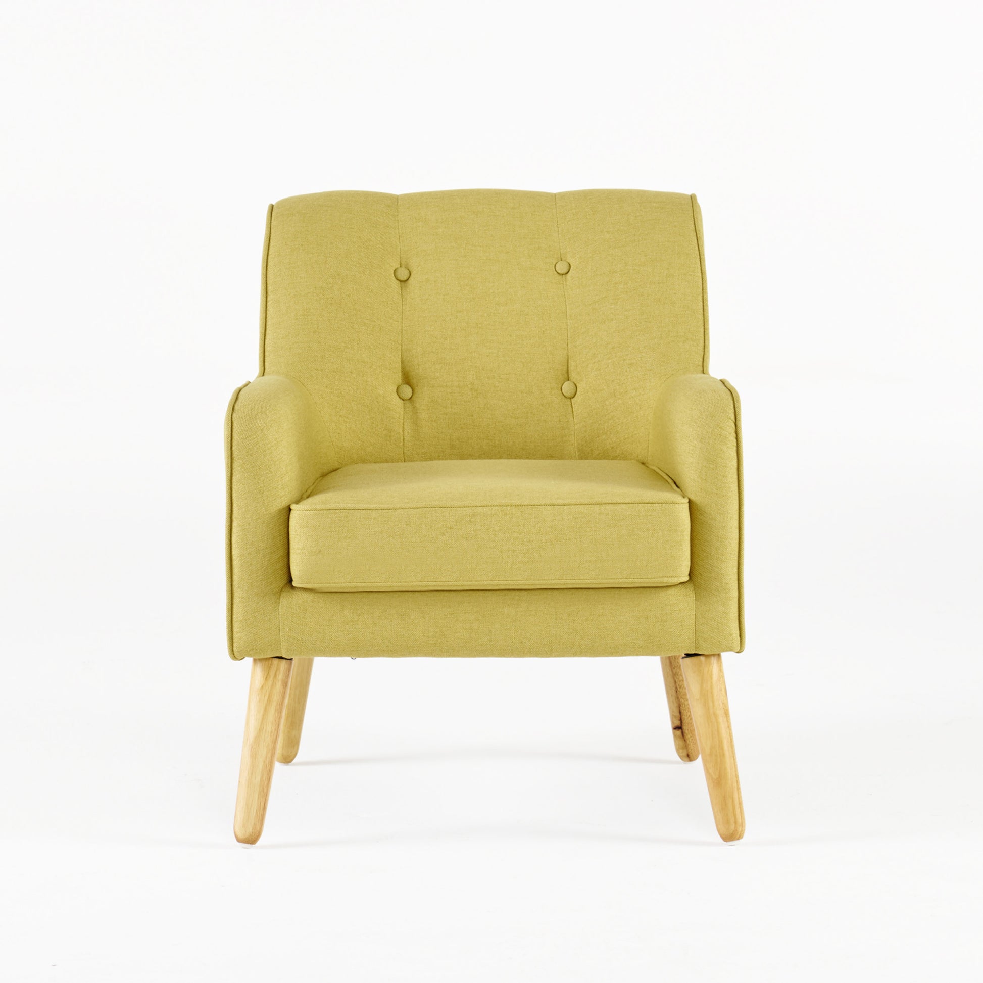 Arm Chair Yellow Fabric