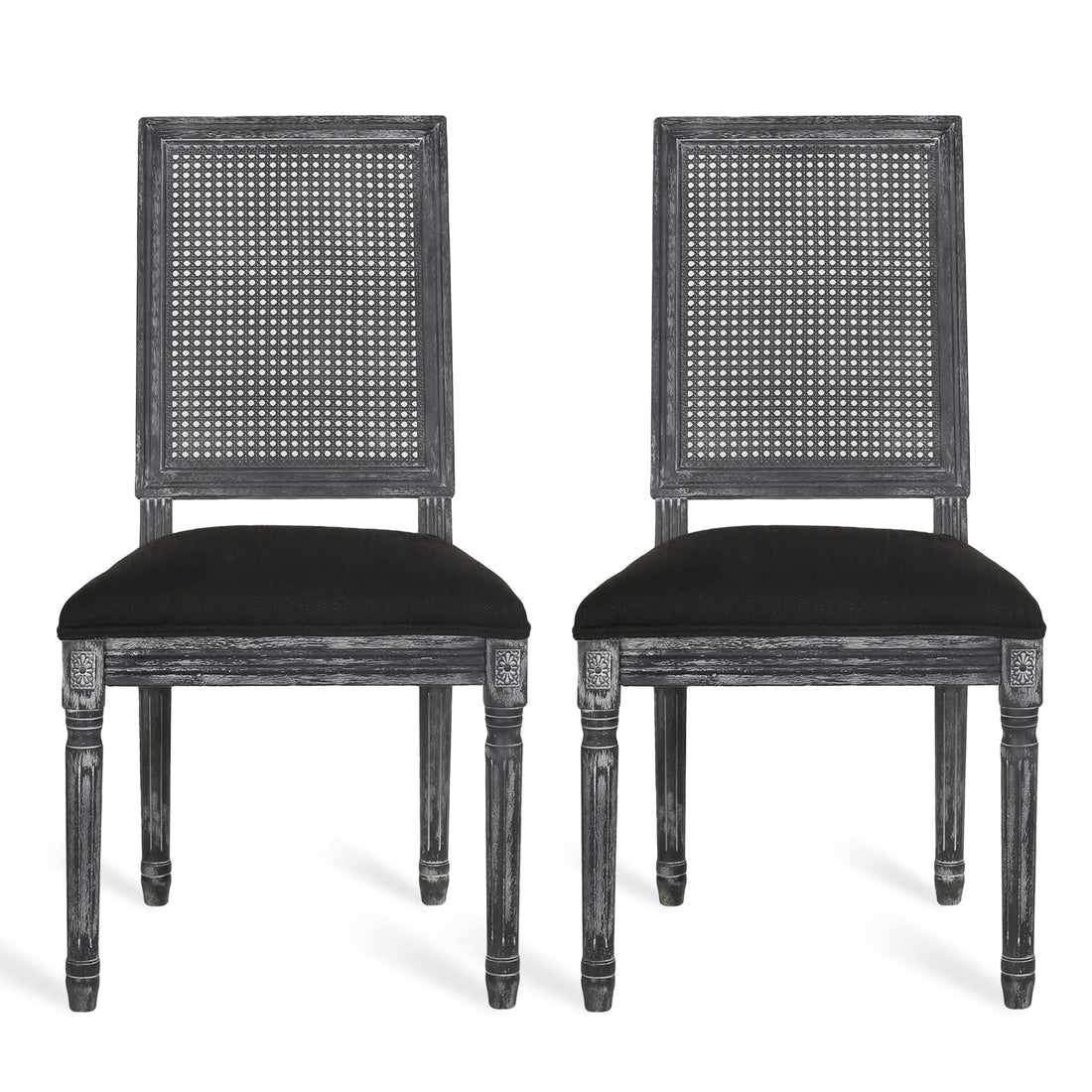 Dining Chair Black Fabric