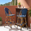 Barstool Blue Wicker