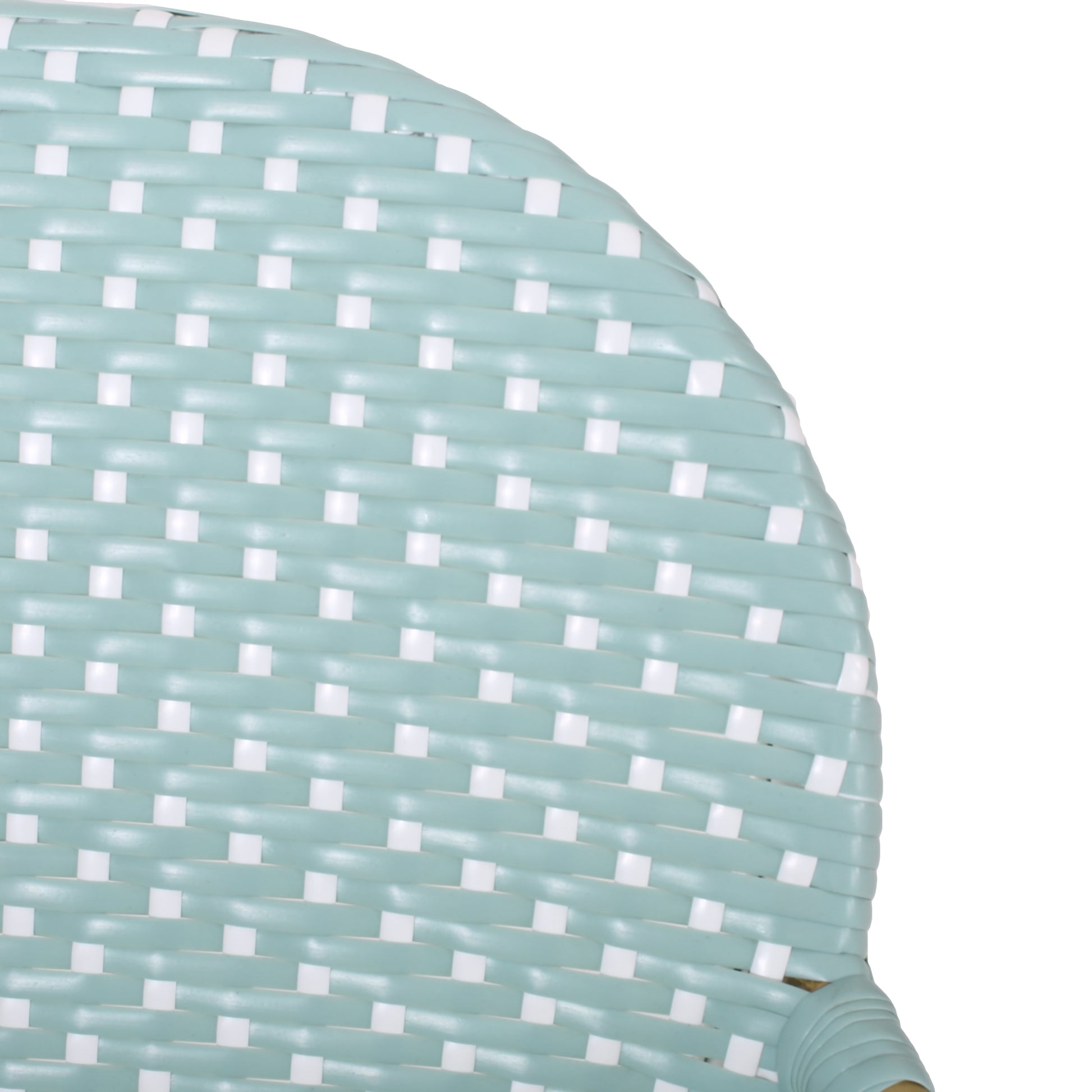 Barstool Teal Wicker