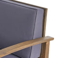 Perla Club Chair, Dark Grey Dark Grey Acacia Wood