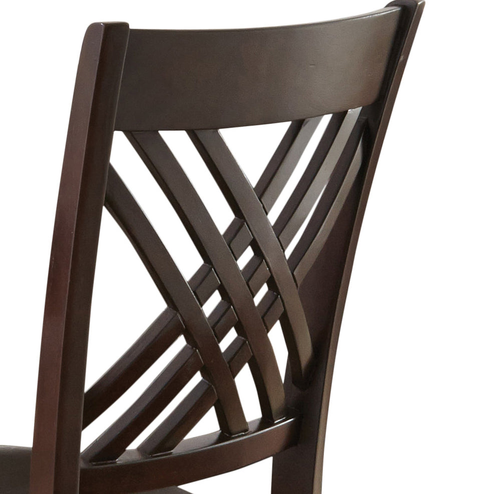 Adrian 5 Piece Dining Set Dark Brown Dark Brown Wood