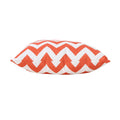 Marisol Chevron Square Pillow Orange Fabric