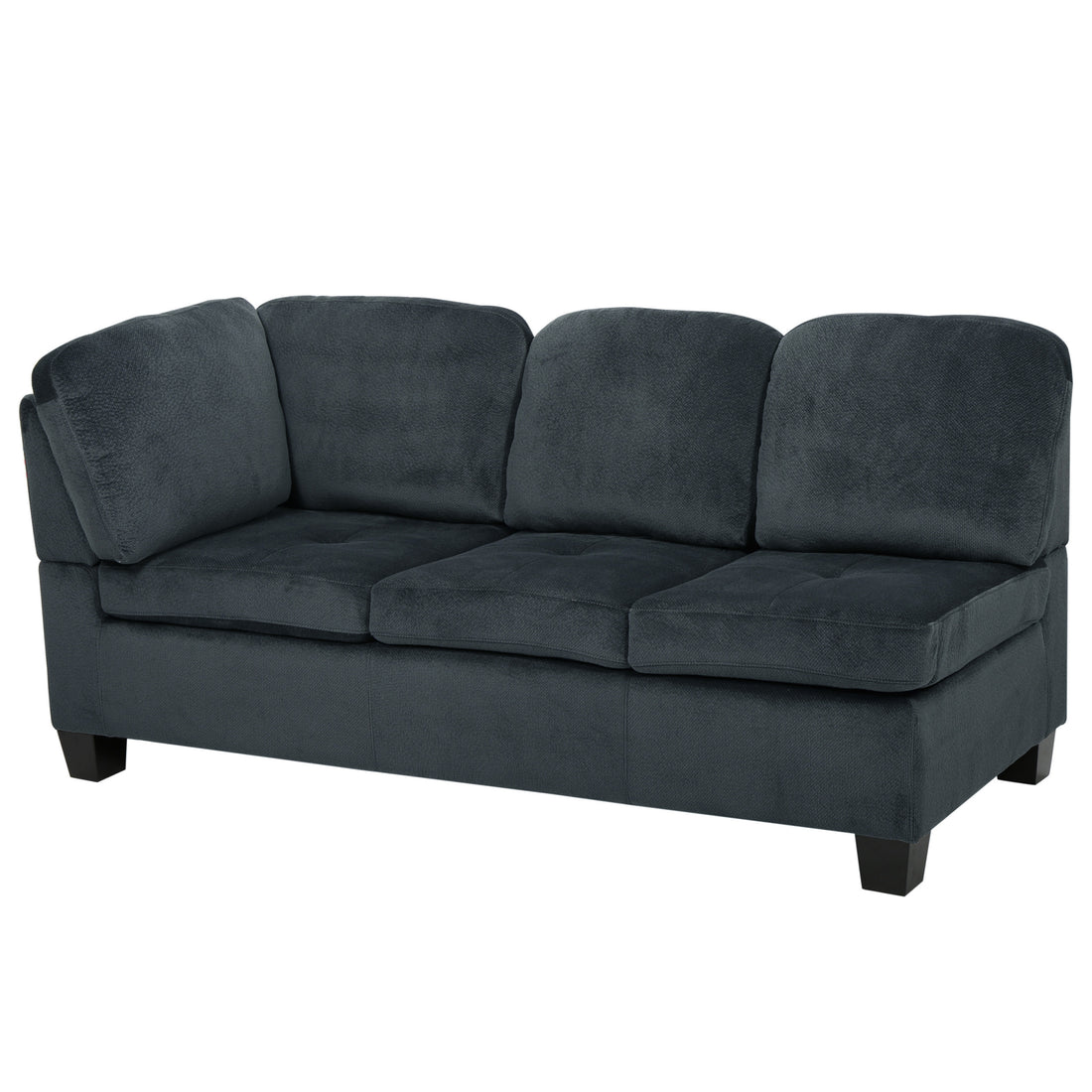 Sofa Charcoal Fabric 6 Seat