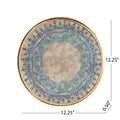 Round Transfer Light Blue Wall D Cor Blue Metal