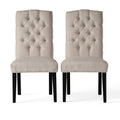 Harriet Kd Tufted Dining Mp2 Set Of 2 Ivory Fabric