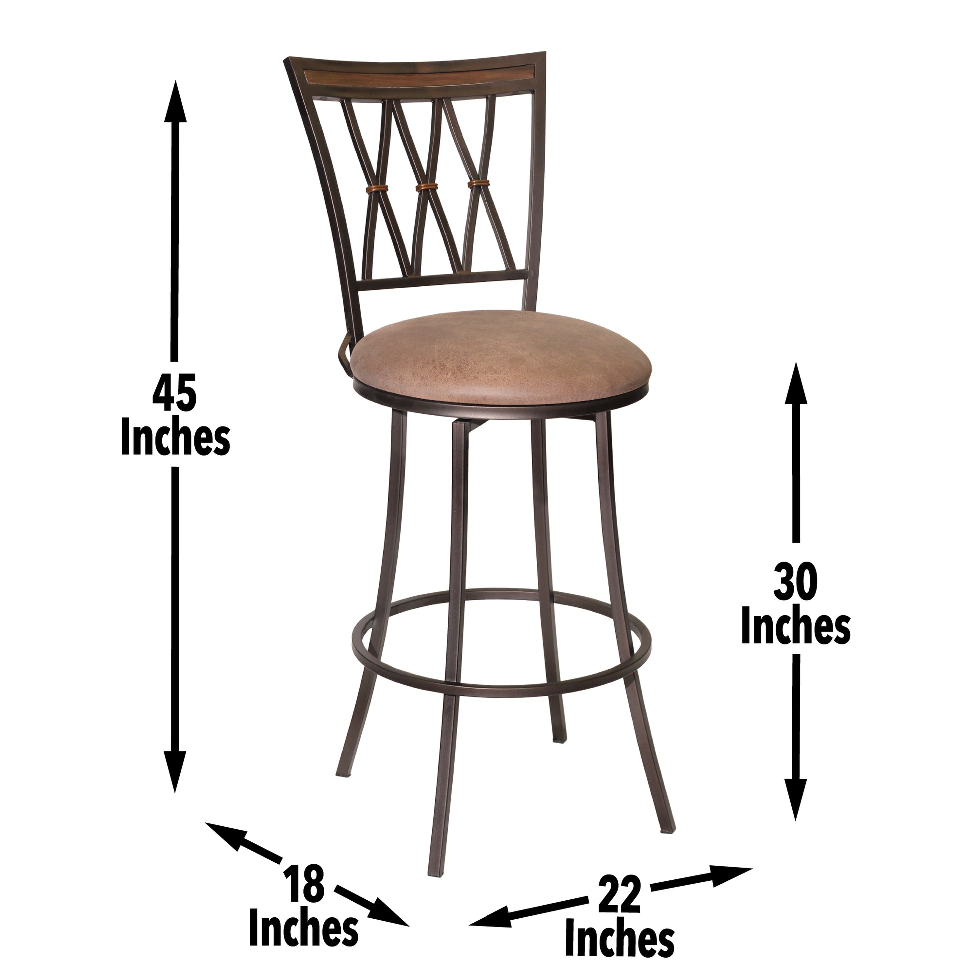 Sedona Swivel Barstool Dark Brown Dark Brown Wood